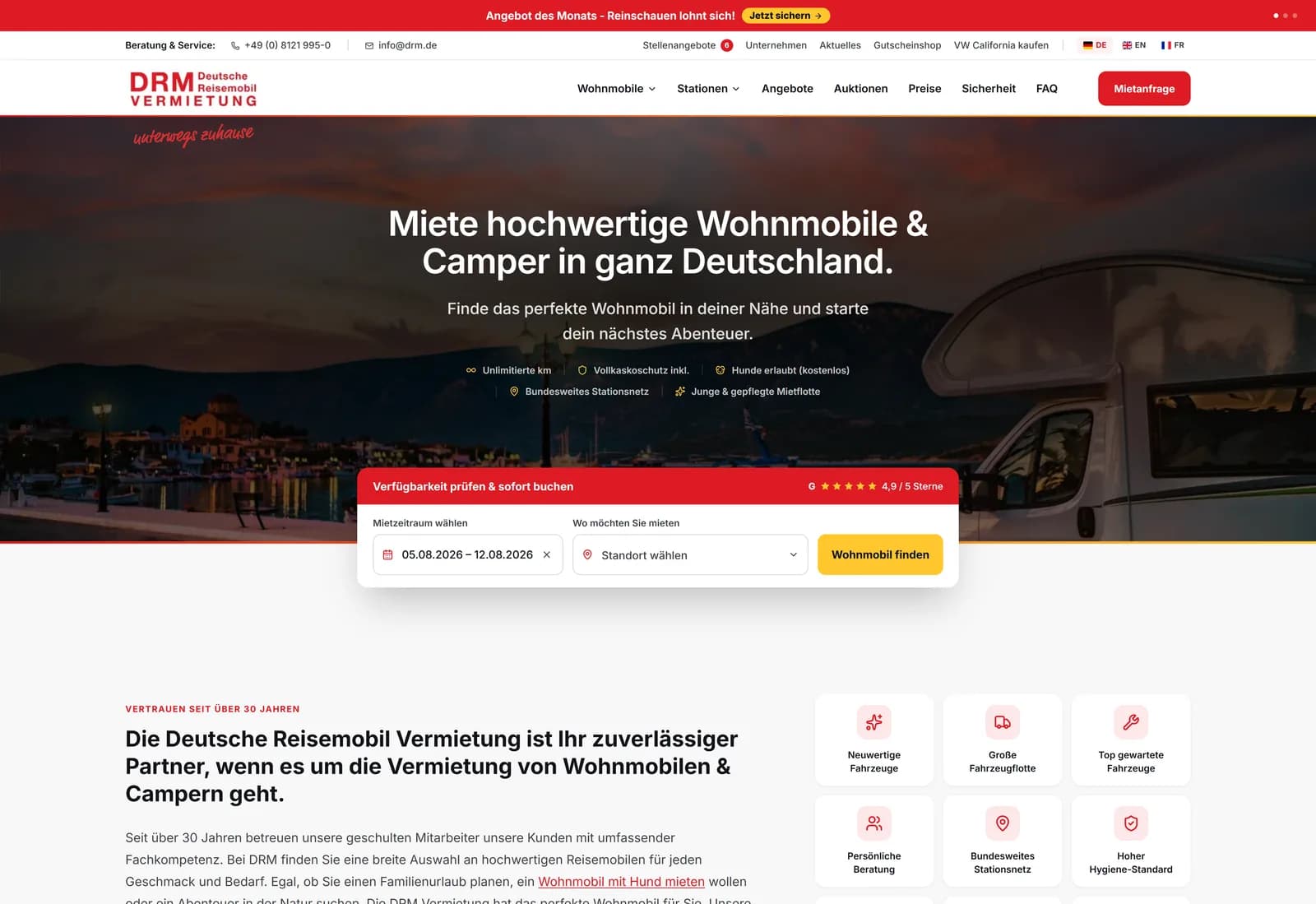 DRM, Startseite